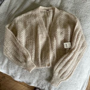 Free People - Ameila Alpaca Pointelle Cardigan